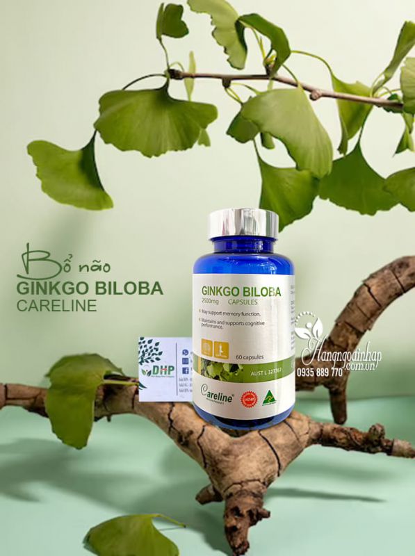 Bổ não Ginkgo Biloba Careline 2500mg của Úc 60 viên 00