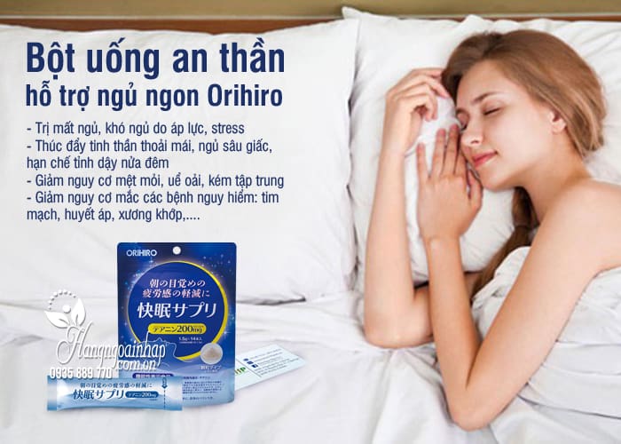 Bột uống an thần, hỗ trợ ngủ ngon Orihiro 14 gói Nhật Bản 1