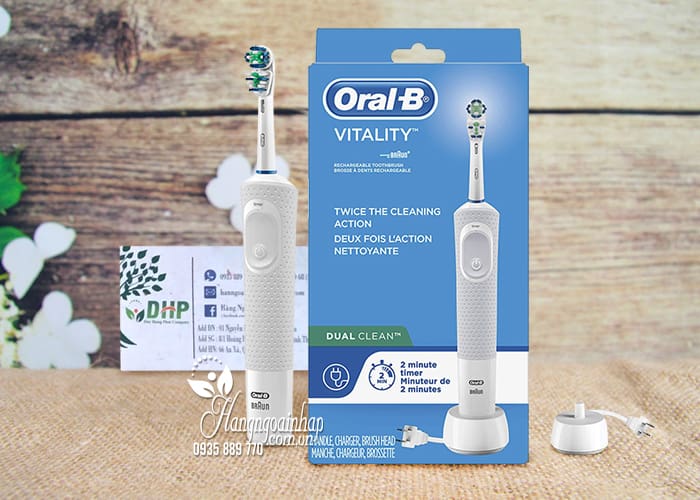 Bàn chải đánh răng điện Oral-B Vitality Dual Clean Mỹ 2