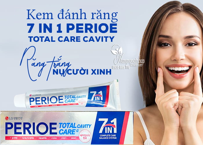 Kem đánh răng 7 in 1 Perioe Total Care Cavity Hàn Quốc 180g 1