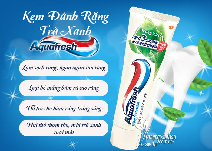 Kem Đánh Răng Aquafresh Trà Xanh 140g Của Nhật Bản 45