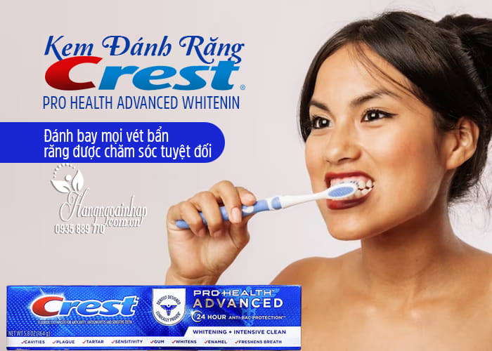 Kem đánh răng Crest Pro Health Advanced Whitening 164g 3