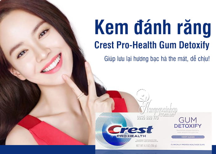 Kem đánh răng Crest Pro-Health Gum Detoxify 116g của Mỹ 1