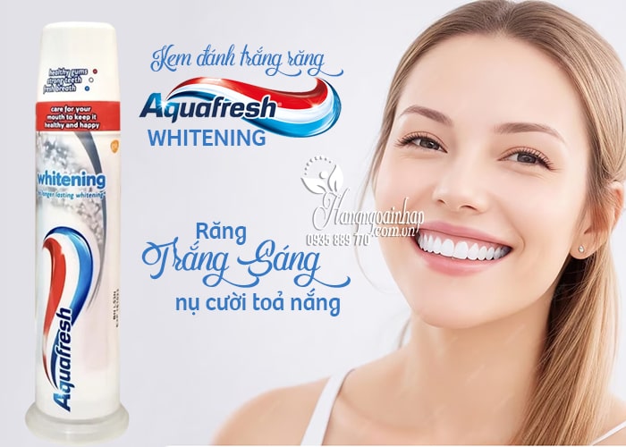 Kem đánh trắng răng Aquafresh Whitening 100ml của Mỹ dạng ống 12