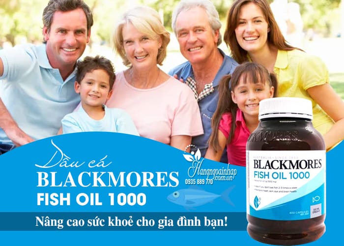 Dầu cá Blackmores Fish Oil 1000mg của Úc 400 viên 0