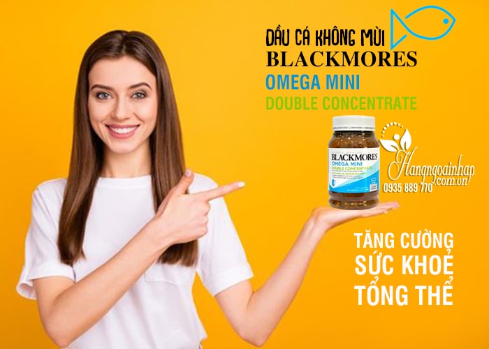 Dầu cá không mùi Blackmores Omega Mini Double Concentrate 4