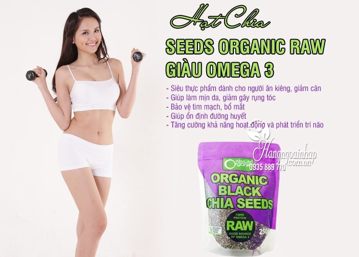 Hạt Chia Seeds Organic Raw Giàu Omega 3 Của Úc 250g 0
