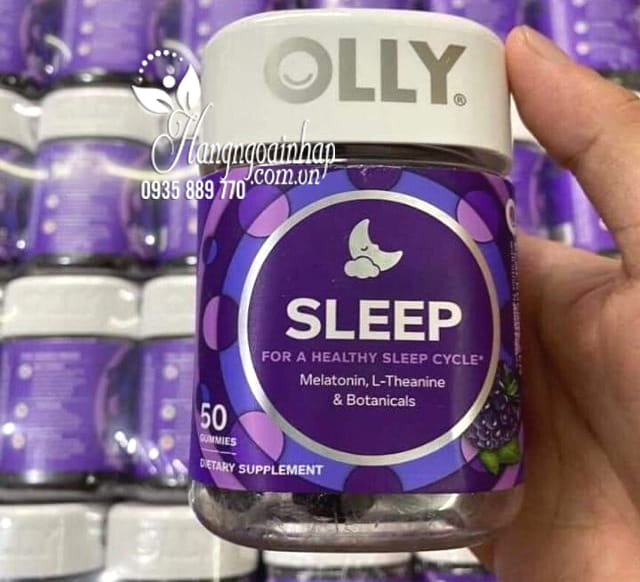 Kẹo dẻo hỗ trợ ngủ ngon Olly Sleep 50 Gummies Mỹ 0