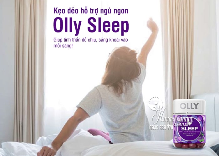 Kẹo dẻo hỗ trợ ngủ ngon Olly Sleep 50 Gummies Mỹ 1