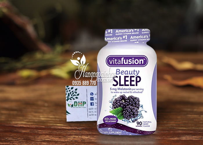 Kẹo dẻo hỗ trợ ngủ ngon Vitafusion Beauty Sleep 5mg Melatonin 7