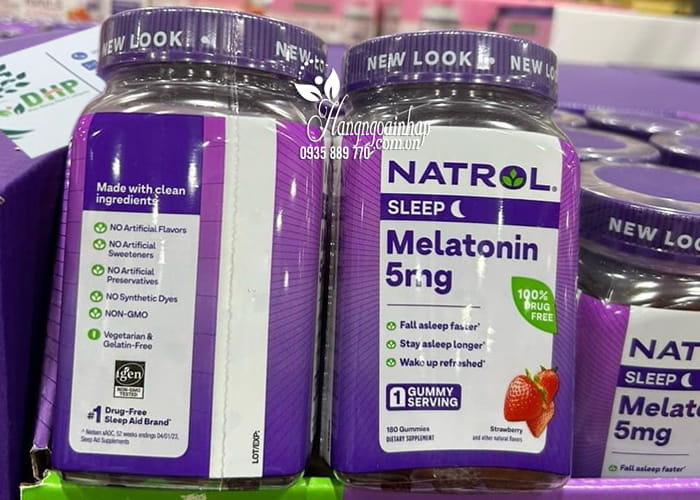 Kẹo dẻo ngủ ngon Gummies Melatonin 5mg 180 viên Natrol 78