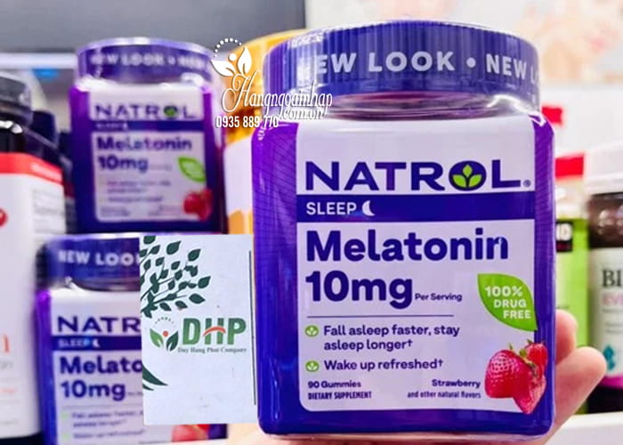 Kẹo dẻo ngủ ngon Natrol Gummies Melatonin 10mg vị dâu của Mỹ 34