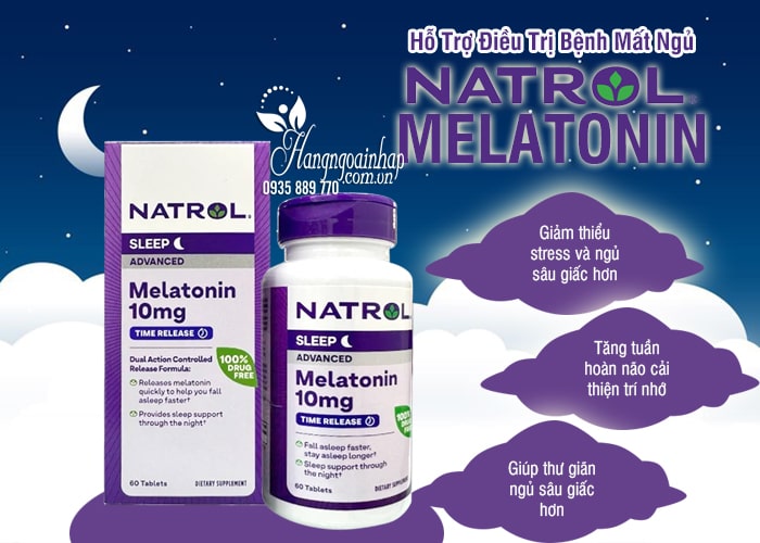 Natrol Melatonin 10mg của Mỹ 60 viên – Hỗ trợ điều trị bệnh mất ngủ 12