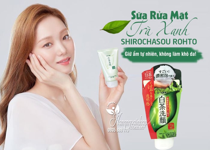 Sữa Rửa Mặt Trà Xanh Shirochasou Rohto 120g Của Nhật 1