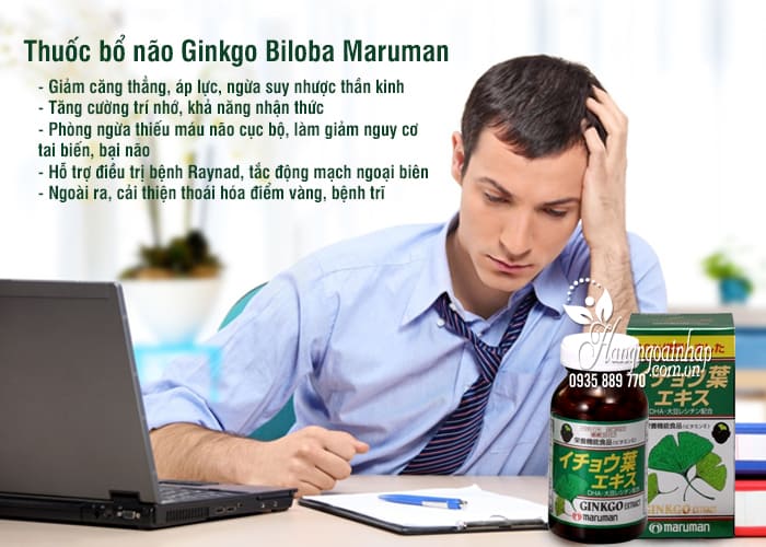 Thuốc bổ não Ginkgo Biloba Maruman tốt nhất của Nhật Bản  3