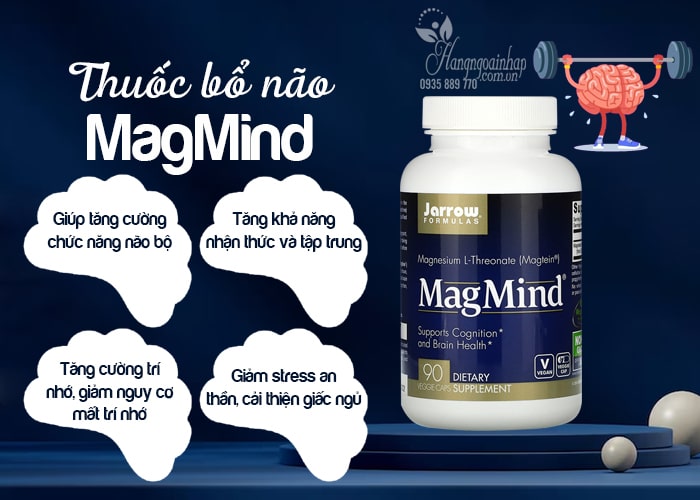 Thuốc bổ não Jarrow Formulas MagMind 90 viên của Mỹ 2