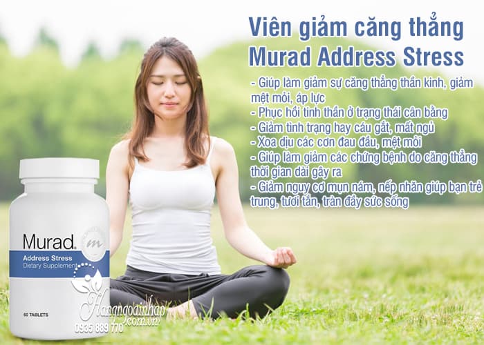 Viên giảm căng thẳng Murad Address Stress 60 viên của Mỹ 3