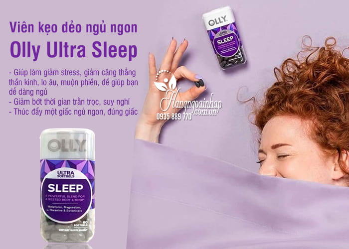 Viên kẹo dẻo ngủ ngon Olly Ultra Sleep 60 viên chính hãng Mỹ 5