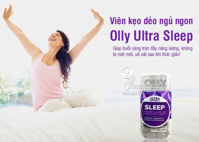 Viên kẹo dẻo ngủ ngon Olly Ultra Sleep 60 viên chính hãng Mỹ 1