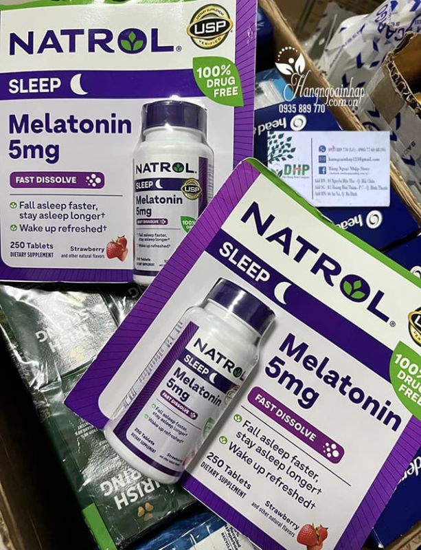 Viên ngậm Natrol Melatonin Sleep 5mg 250 viên giúp ngủ ngon 89