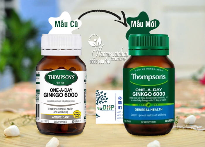 Viên tuần hoàn máu não Thompson’s Ginkgo 6000mg 60 viên 9