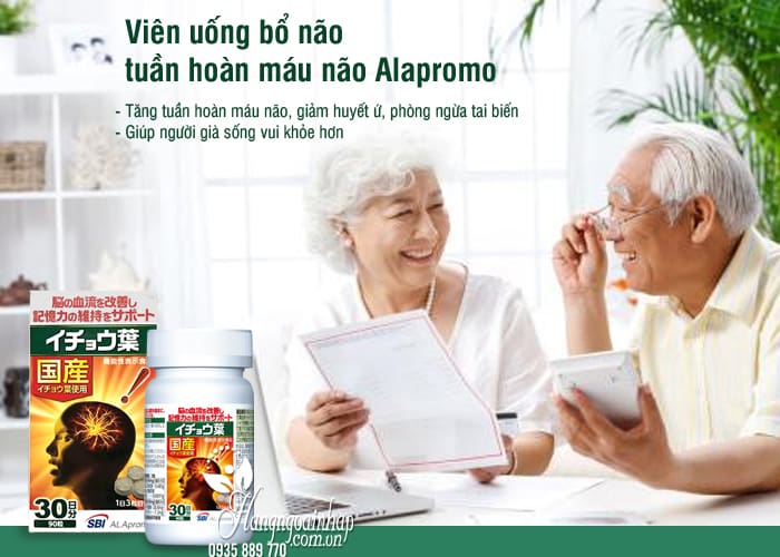 Viên uống bổ não, tuần hoàn máu não Alapromo 90 viên Nhật 7