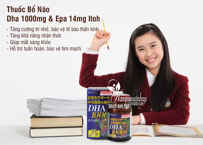 Viên Bổ Não Dha 1000mg & Epa 14mg  Itoh 120 Viên của Nhật  2