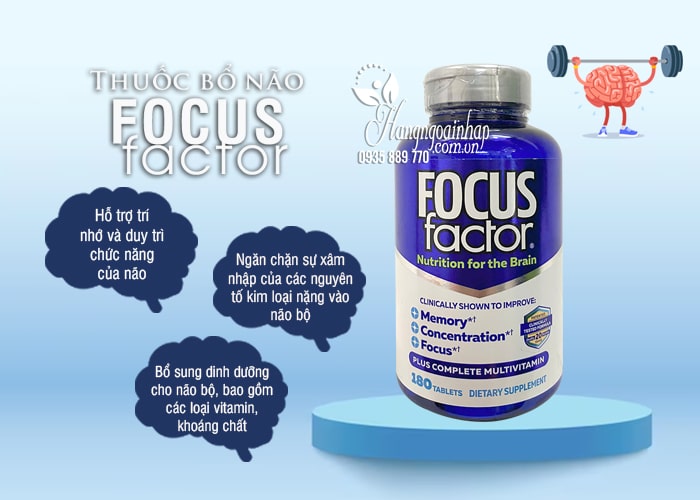 Bổ não Focus Factor Nutrition For The Brain 180 viên của Mỹ 7