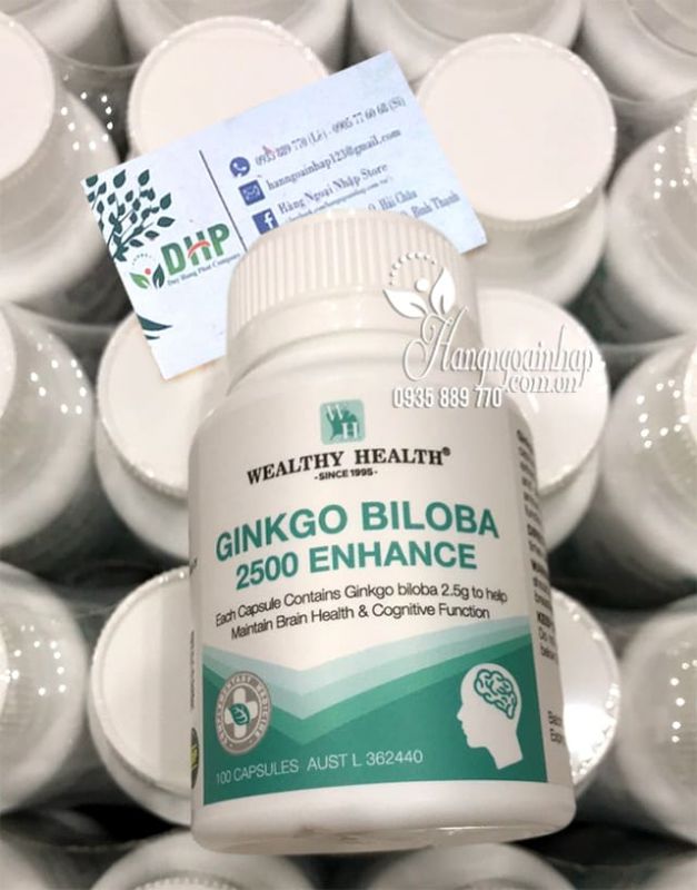 Viên uống bổ não Ginkgo Biloba 2500 Enhance 100 viên Úc 0