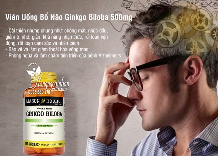 Viên Uống Bổ Não Ginkgo Biloba 500mg Hộp 180 Viên 4