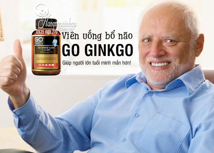 Viên uống bổ não Go Ginkgo 9000 Go Healthy hộp 60 viên  1