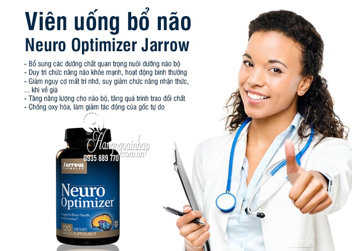 Viên uống bổ não Neuro Optimizer Jarrow 120 viên của Mỹ 3