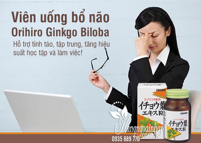 Viên uống bổ não Orihiro Ginkgo Biloba 240 viên Nhật Bản 1