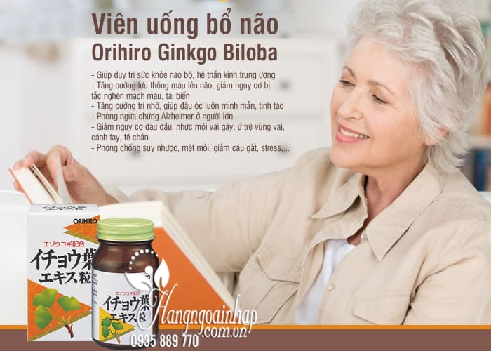 Viên uống bổ não Orihiro Ginkgo Biloba 240 viên Nhật Bản 2