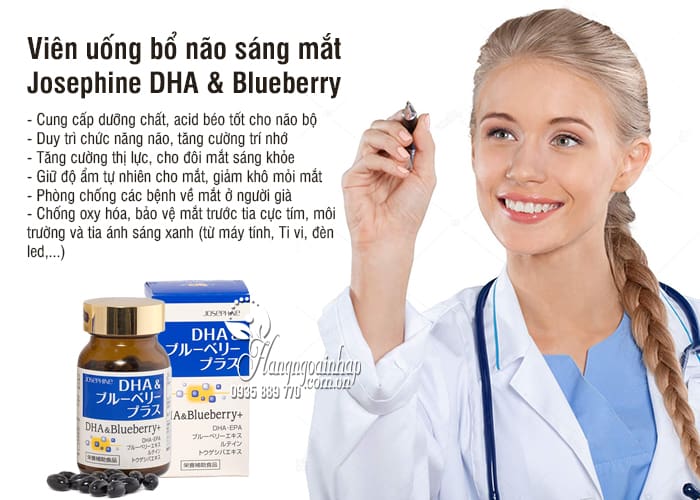 Viên uống bổ não sáng mắt Josephine DHA & Blueberry 90 viên 9