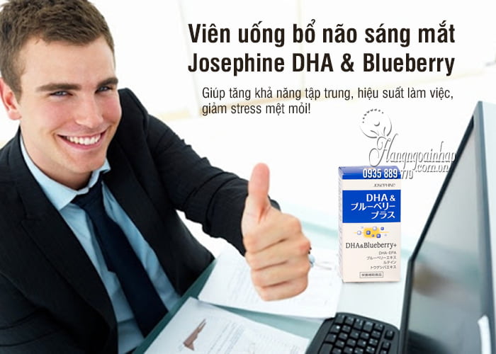 Viên uống bổ não sáng mắt Josephine DHA & Blueberry 90 viên