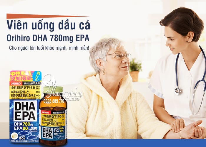 Viên uống dầu cá Orihiro DHA 780mg EPA 80mg mới 2020  1