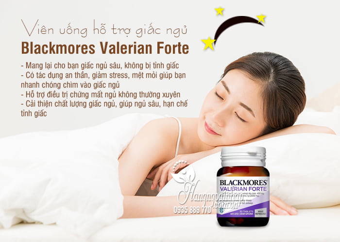 Viên uống hỗ trợ giấc ngủ Blackmores Valerian Forte 2000mg Úc 9