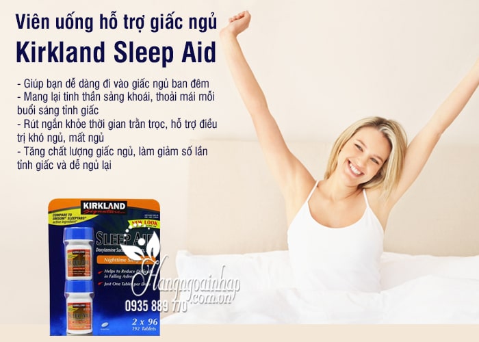 Viên uống hỗ trợ giấc ngủ Kirkland Sleep Aid 25mg 192 viên 5