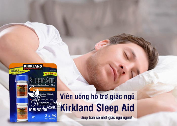 Viên uống hỗ trợ giấc ngủ Kirkland Sleep Aid 25mg 192 viên 1