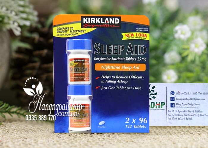 Viên uống hỗ trợ giấc ngủ Kirkland Sleep Aid 25mg 192 viên 2