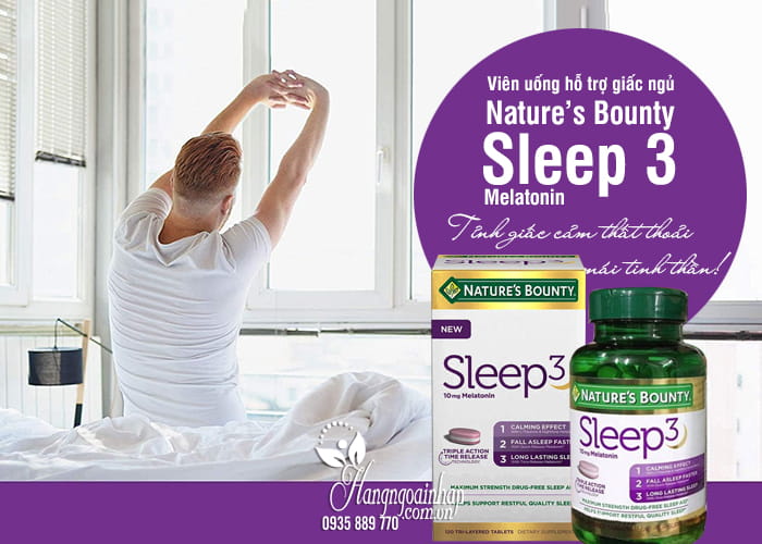Viên uống hỗ trợ giấc ngủ Nature’s Bounty Sleep 3 Melatonin 120 viên 34