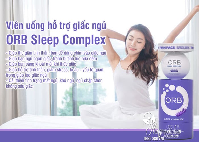 Viên uống hỗ trợ giấc ngủ ORB Sleep Complex chính hãng Mỹ 6