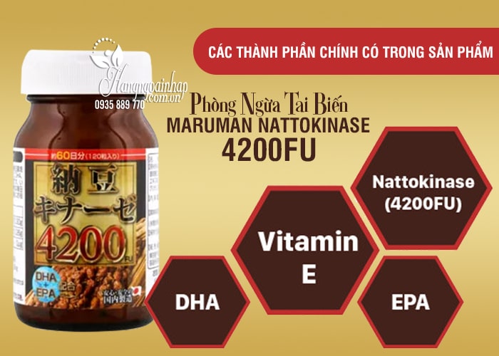 Viên uống phòng ngừa tai biến Maruman Nattokinase 4200F 5