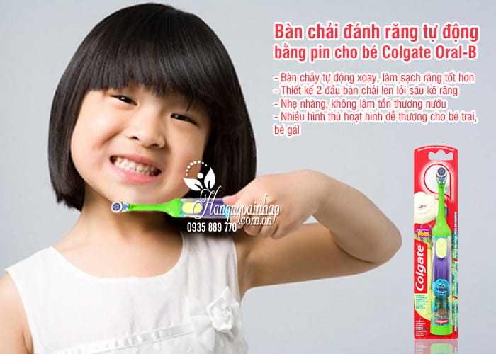 Bàn chải đánh răng tự động chạy bằng pin cho bé Colgate Oral B 2