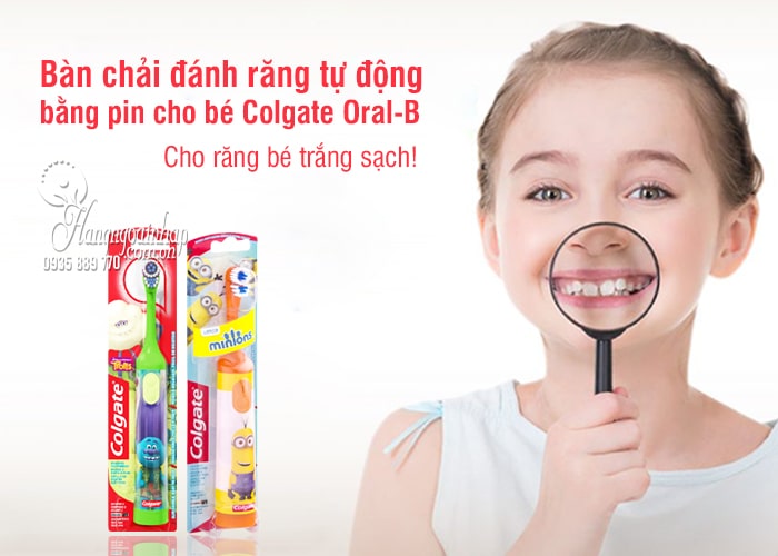 Bàn chải đánh răng tự động chạy bằng pin cho bé Colgate Oral B 1