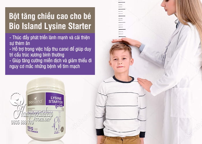 Bột tăng chiều cao cho bé dưới 6 tuổi Bio Island Lysine Starter của Úc 7