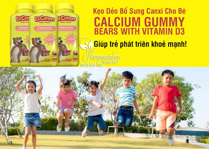 Calcium Gummy Bears With Vitamin D Kẹo Dẻo Bổ Sung Canxi Cho Bé 1