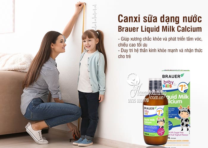 Canxi sữa dạng nước Brauer Liquid Milk Calcium 200ml Úc 2