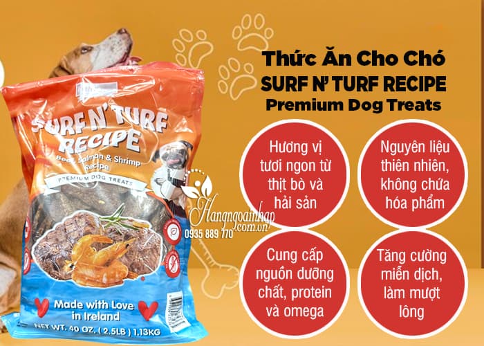 Thức ăn cho chó Surf n’ Turf Recipe Premium Dog Treats 45